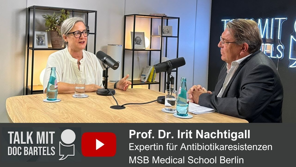 YouTube öffnen und Video starten: Multiresistente Keime: Die globale Herausforderung | Infektiologin Prof. Nachtigall bei Doc Bartels